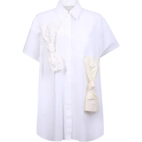 Deconstructed Shirt Dress , female, Sizes: 2XS - MM6 Maison Margiela - Modalova