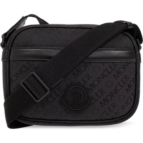 Messenger Bags, male, , Size: ONE SIZE Monogrammed shoulder bag - Moncler - Modalova