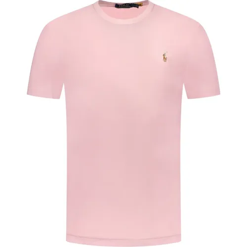 Rosa Polo T-Shirt aus Fw23 Kollektion , Herren, Größe: M - Polo Ralph Lauren - Modalova