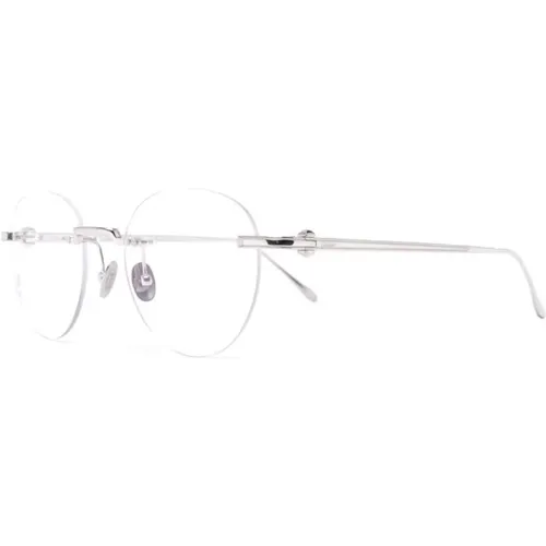 Silver Optical Frame , male, Sizes: 52 MM - Cartier - Modalova