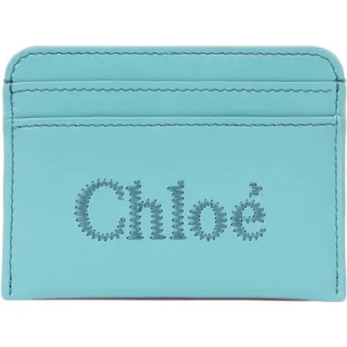 Clear Wallet with Embroidered Logo , female, Sizes: ONE SIZE - Chloé - Modalova