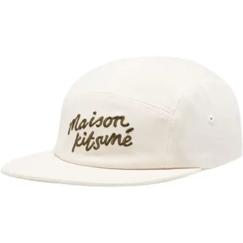 Caps, male, , Size: ONE SIZE Handwriting Cap Fresh Cotton - Maison Kitsuné - Modalova