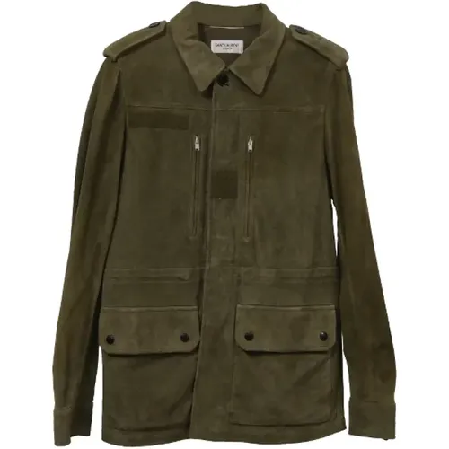 Pre-owned Jackets, male, , Size: 2XS Pre-owned Suede outerwear - Yves Saint Laurent Vintage - Modalova