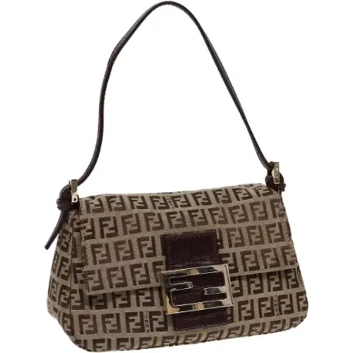 Pre-owned Shoulder Bags, female, , Size: ONE SIZE Pre-owned Canvas fendi-bags - Fendi Vintage - Modalova