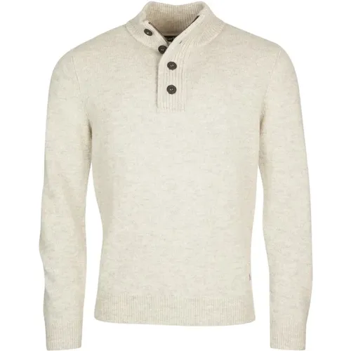 Turtlenecks, male, , Size: XL Half-Zip Sweater with Patches - Barbour - Modalova