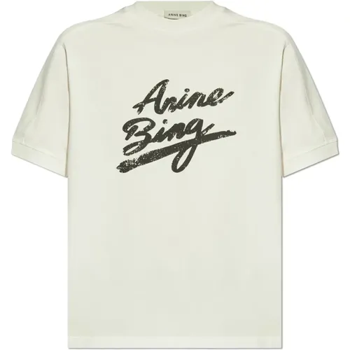 T-Shirt mit Druck , Damen, Größe: M - Anine Bing - Modalova