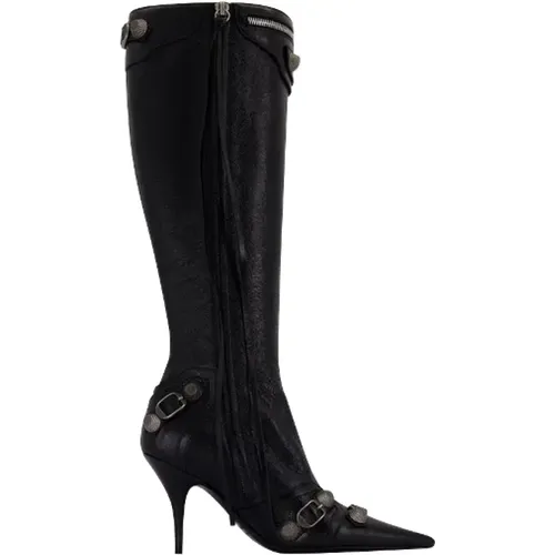 Leather boots , female, Sizes: 2 UK, 5 UK, 4 UK, 3 UK - Balenciaga - Modalova