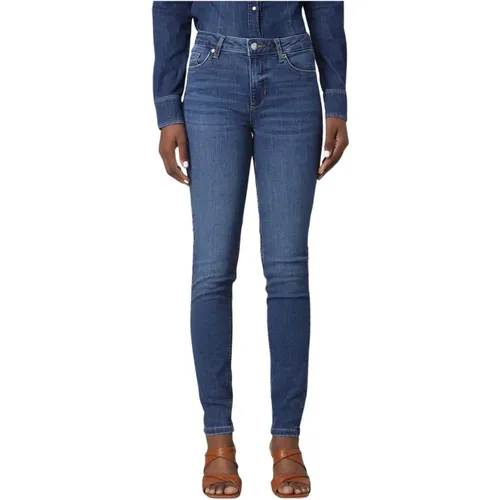 Skinny Jeans, female, , Size: W26 Denim High Waist Comfort Fit Jeans - Liu Jo - Modalova