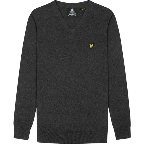 Cotton Merino V Neck Jumper , male, Sizes: M, XL, 2XL, L - Lyle & Scott - Modalova