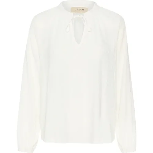 Feminine Blouse Snow , female, Sizes: XL, M, L, S, 2XL - Cream - Modalova