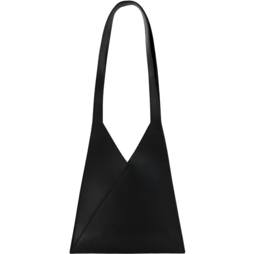 Leather Flap Japanese Hobo Bag , female, Sizes: ONE SIZE - MM6 Maison Margiela - Modalova