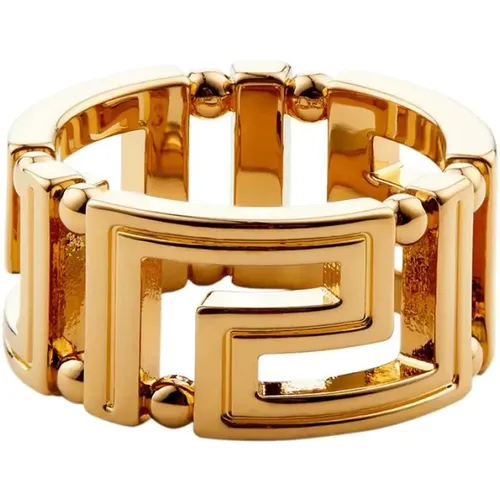 Gold Metal Ring , female, Sizes: 52 MM, 56 MM - Versace - Modalova