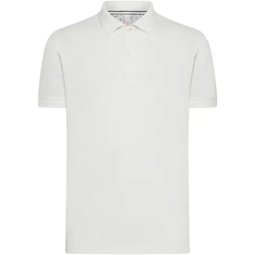 Vintage Polo Shirt Weiß , Herren, Größe: L - Sun68 - Modalova