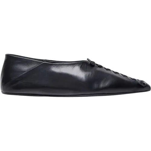 Spitze Leder Ballerina Flats , Damen, Größe: 37 EU - Jil Sander - Modalova