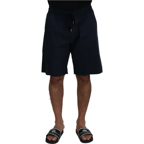 Blaue Bermuda Mid Waist Casual Shorts , Herren, Größe: 4XL - Dolce & Gabbana - Modalova