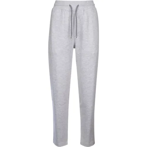 Sweatpants, male, , Size: L Light Grey Cotton Blend Sweatpants - BRUNELLO CUCINELLI - Modalova