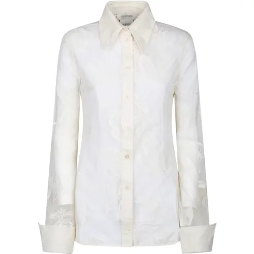 Shirts, female, , Size: M Ivory White Long Sleeve Shirt - SPORTMAX - Modalova