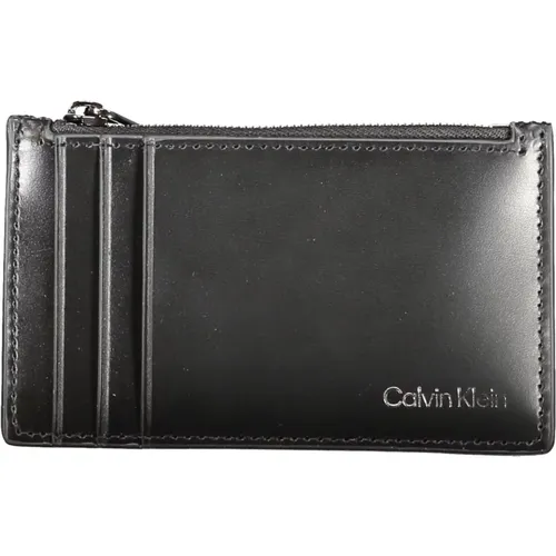 Wallets & Cardholders, male, , Size: ONE SIZE Men's Wallet Card Holder Zip Pocket - Calvin Klein - Modalova