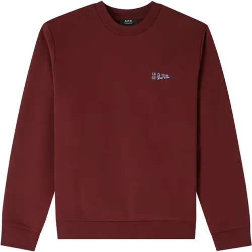 Fleece Standard College Sweatshirt , Herren, Größe: XL - A.P.C. - Modalova