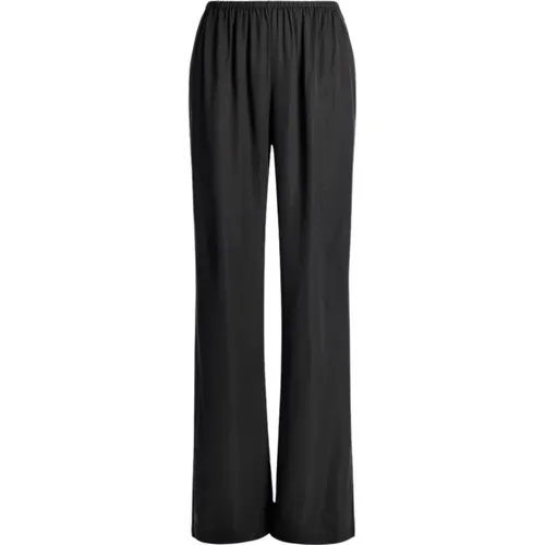 Silk Trousers Loose Fit Flared , female, Sizes: M - Anine Bing - Modalova