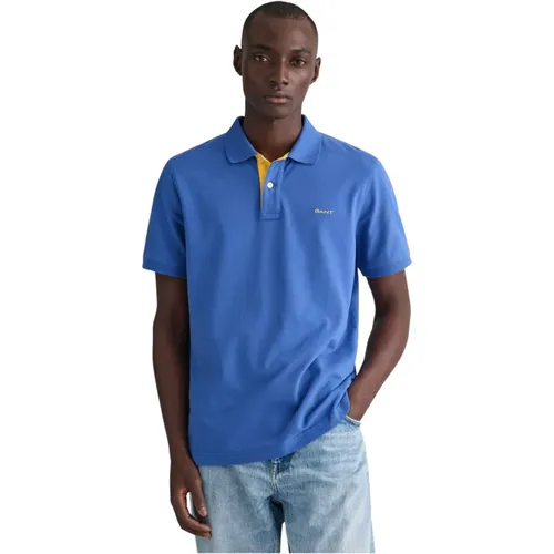 Cotton Polo Regular Fit Logo Embroidered , male, Sizes: S, XL, M, L - Gant - Modalova