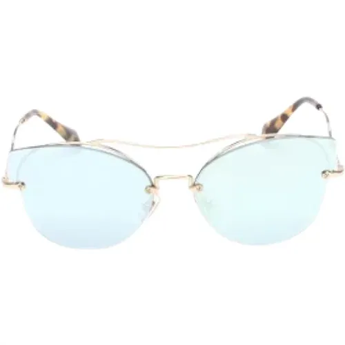 Pre-owned Canvas sunglasses , female, Sizes: ONE SIZE - Miu Miu Pre-owned - Modalova