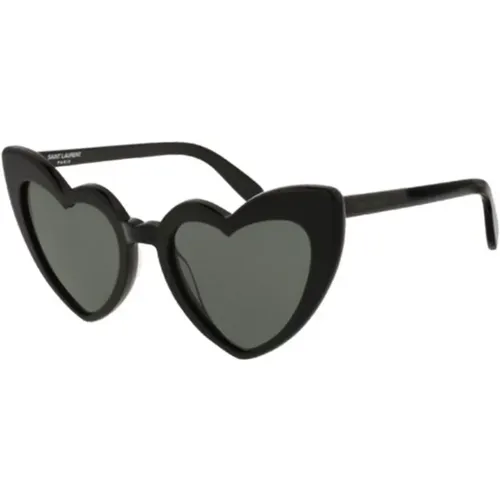 Heart-shaped Sunglasses with Logo Detailing , female, Sizes: 54 MM - Saint Laurent - Modalova
