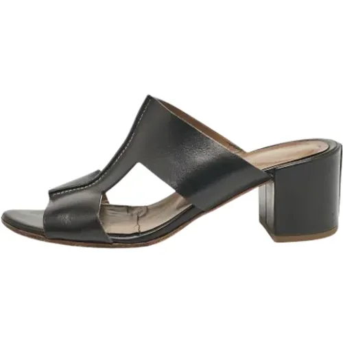 Pre-owned Leather sandals , female, Sizes: 3 UK - Hermès Vintage - Modalova