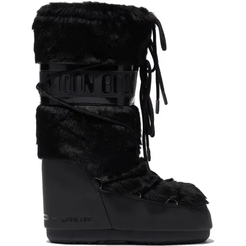 Winter Boots with Faux Fur , female, Sizes: 6 UK - moon boot - Modalova