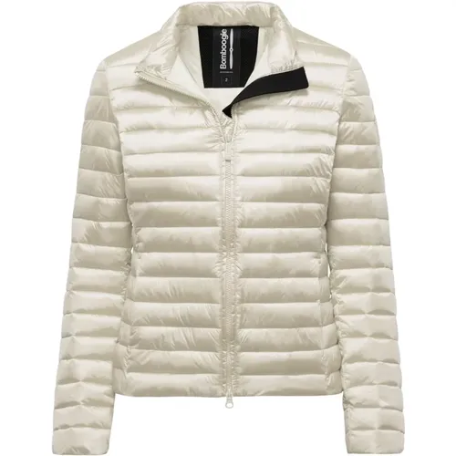 Bright Nylon Jacket with Feather-Effect Padding , female, Sizes: 2XL, S - BomBoogie - Modalova