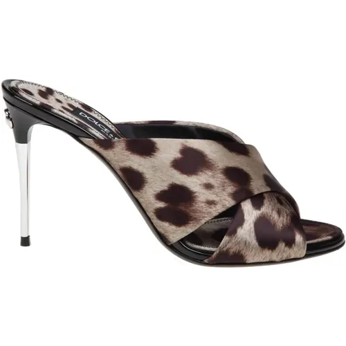 Womens Shoes Sandals Leopard Ss24 , female, Sizes: 6 UK, 4 UK, 7 UK, 3 UK, 5 UK - Dolce & Gabbana - Modalova