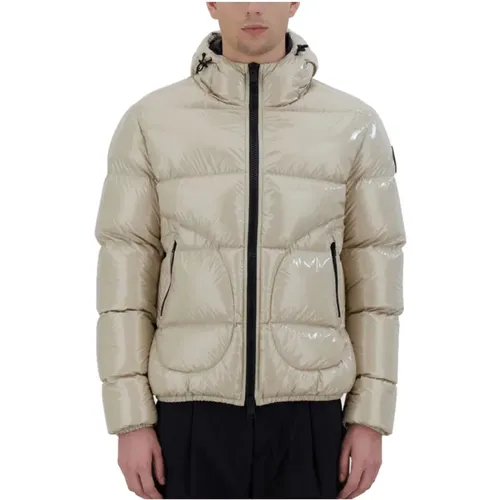 Gefütterte Jacke mit Kapuze und Chantilly-Finish - Herno - Modalova