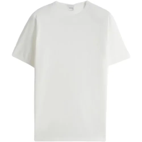Baumwoll T-Shirt in Weiß , Herren, Größe: XL - Aspesi - Modalova