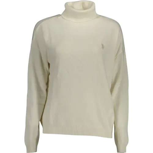 Eleganter Rollkragenpullover mit Logo , Damen, Größe: L - U.S. Polo Assn. - Modalova