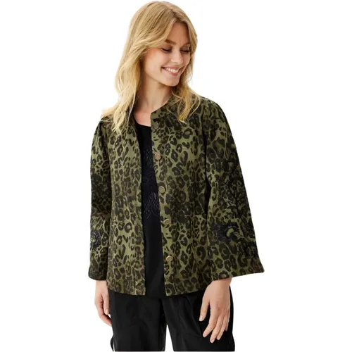 Army Print Jacke Blazer , Damen, Größe: 2XL - IN FRONT - Modalova