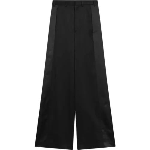 Wide Trousers, female, , Size: S Wool Blend Trousers - MM6 Maison Margiela - Modalova