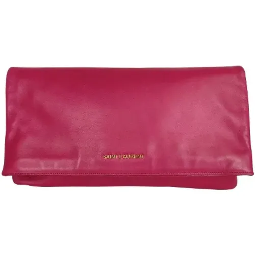 Pre-owned Clutches, female, , Size: ONE SIZE Pre-owned Leather clutches - Yves Saint Laurent Vintage - Modalova