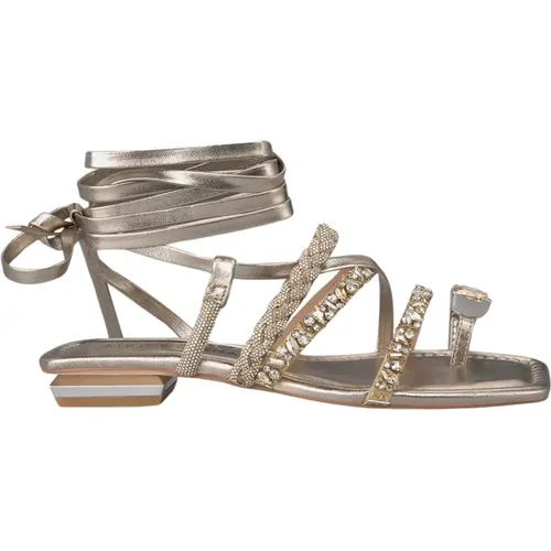 Greek Style Knotted Strap Sandal , female, Sizes: 7 UK, 6 UK, 4 UK, 8 UK, 5 UK - Alma en Pena - Modalova