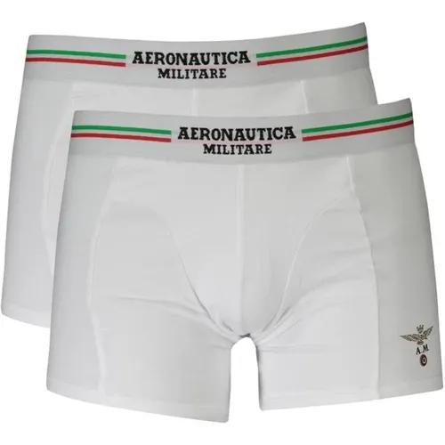 Bottoms, male, , Size: 2XL Cotton Boxers with Logo Waistband - aeronautica militare - Modalova