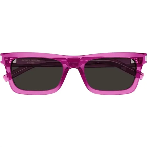 Betty Square Sunglasses Grey , female, Sizes: 54 MM - Saint Laurent - Modalova