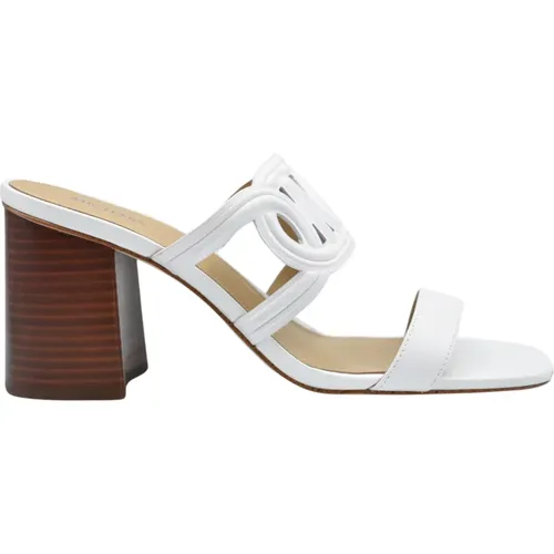Weiße Flache Schuhe Eleganter Stil , Damen, Größe: 38 1/2 EU - Michael Kors - Modalova