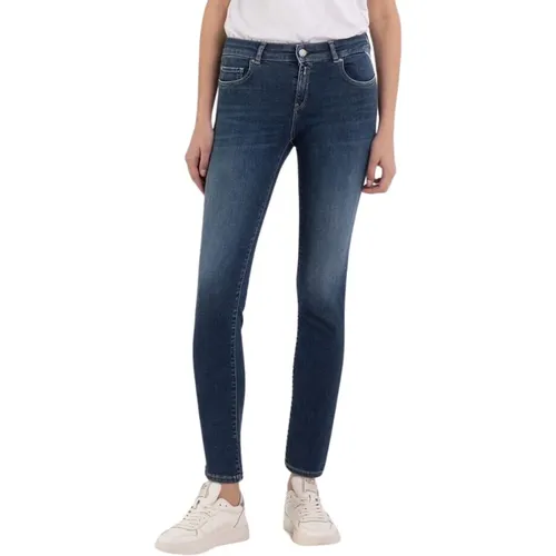 Medium High-Waisted Stretchy Slim Fit Jeans , female, Sizes: W27, W30, W25, W29, W26, W28 - Replay - Modalova