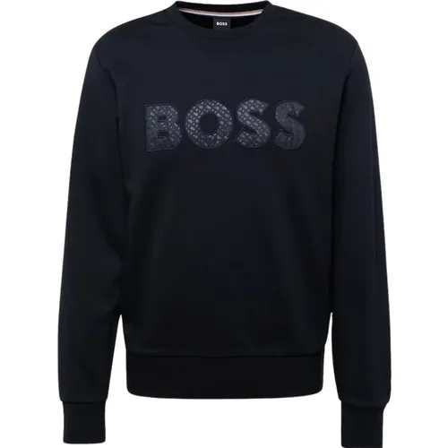 Black Sweatshirt - Xxl, Soleri , male, Sizes: S, L, XL - Hugo Boss - Modalova