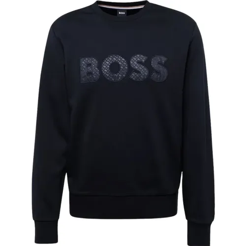 Black Sweatshirt - Xxl, Soleri , male, Sizes: S, M, L, XL - Hugo Boss - Modalova