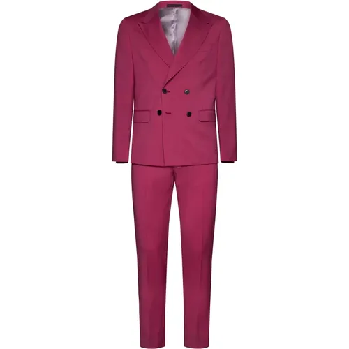 Double Breasted Suits, male, , Size: S Magenta Dress Collection - Low Brand - Modalova