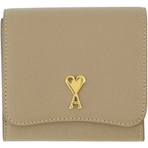 Compact Heart Friend Wallet , unisex, Sizes: ONE SIZE - Ami Paris - Modalova