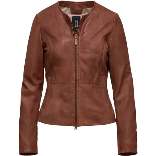 Arya Leather Jacket , female, Sizes: L, 3XL, XL, 2XL, S, XS, M - BomBoogie - Modalova