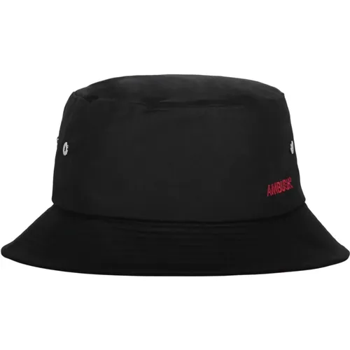 Hats, male, , Size: M Cotton Bucket Hat with Contrasting Logo - Ambush - Modalova