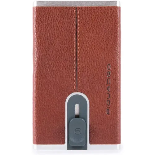 Leather Credit Card Holder , male, Sizes: ONE SIZE - Piquadro - Modalova