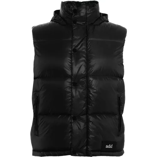 Vests, male, , Size: XL Quilted Down Vest with Zip Closure - add - Modalova